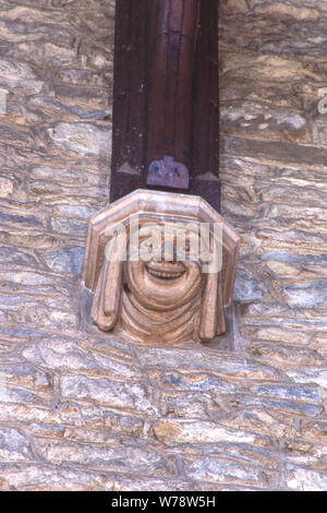 Pierre Corbel sculpté, Sainte-Hélène et St Mary, Elstow, Bedfordshire, Royaume-Uni. Banque D'Images