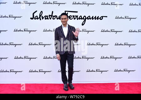 Hong Kong acteur Julian Cheung assiste à un événement promotionnel pour Salvatore Ferragamo à Hong Kong, Chine, 3 novembre 2017. Banque D'Images