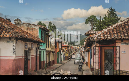 San Cristobal de las Casas, Chiapas / Mexique - 21/07/2019 - Détail de la rues du centre-ville Banque D'Images