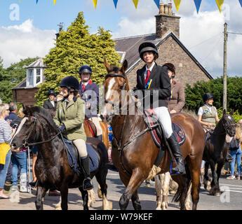 L'Équitation 2019 Commune de Lauder. Lauder, Scottish Borders, Berwickshire, UK - 3 août 2019 - Banque D'Images