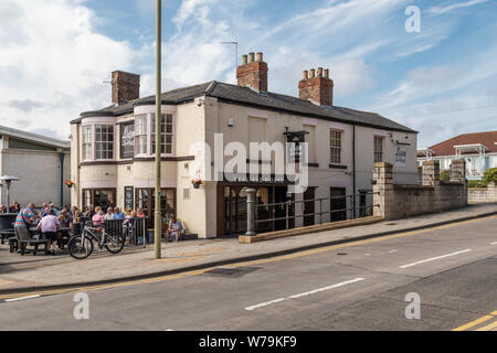 L'ALUN Ale House bar sur la rue Ferry à South Shields, Newcastle. Ce bar real ale est situé à proximité de la gare maritime de South Shields. Banque D'Images