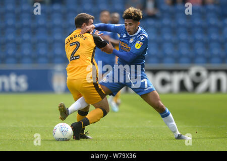 Courtney de Colchester United Senior cherche à obtenir après James Gibbons de Port Vale - Colchester United v Port Vale, Sky Bet League Deux, JobServe stade communautaire, Colchester - 3 août 2019 Editorial N'utilisez que des restrictions s'appliquent - DataCo Banque D'Images