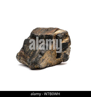 Petite météorite sur fond blanc Banque D'Images