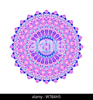 Orné de carreaux colorés rond triangle ornement mandala - ornement circulaire polygonal vector illustration Illustration de Vecteur