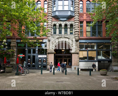 Pioneer Square près de Seattle, WA, USA. Banque D'Images