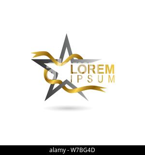 Star Logo emblème sur Blanc Fond isolé Illustration de Vecteur