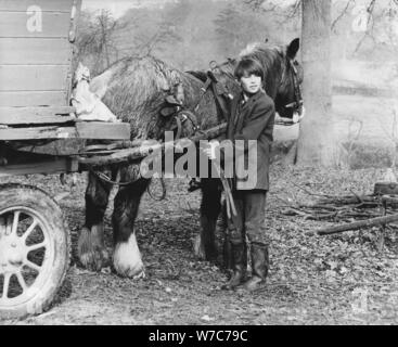 Jeune gitan avec un cheval, 1960. Banque D'Images