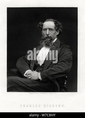 Charles Dickens, romancier et journaliste anglais, 1876. Artiste : Inconnu Banque D'Images