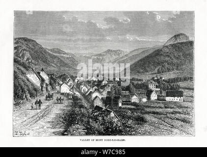 La vallée du Mont-Dore-les-Bains, France, 19e siècle. Artiste : C Laplante Banque D'Images