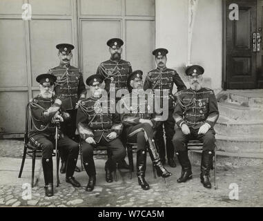 Grand-duc Le Grand-duc Nicolas Nikolaïevitch (père) de la Russie, Prince Vasilchikov et Count Voron Artiste : Anonyme Banque D'Images