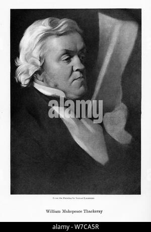 William Makepeace Thackeray, romancier anglais, c1864.Artiste : Samuel Laurence Banque D'Images