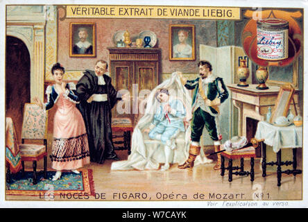 Scène de l'opéra de Mozart Les Noces de Figaro, 1786 (1905). Artiste : Anon Banque D'Images