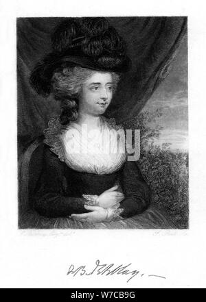 Fanny Burney (Frances), Madame d'Arblay, romancier anglais, 1843. Artiste : Anon Banque D'Images