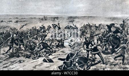 La bataille de Crécy, le 26 août 1346, (1910). Artiste : Inconnu Banque D'Images