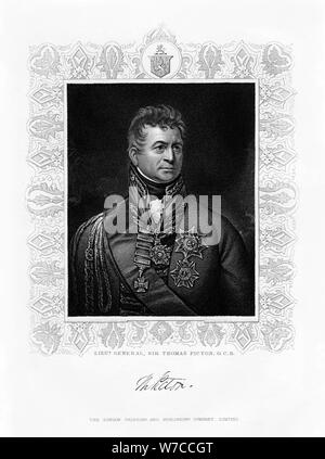Sir Thomas Picton, chef militaire britannique, 19e siècle. Artiste : Inconnu Banque D'Images