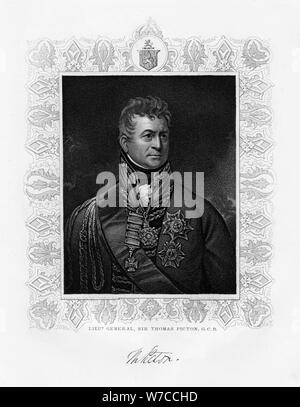 Sir Thomas Picton, chef militaire britannique, 19e siècle. Artiste : Inconnu Banque D'Images