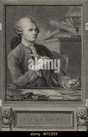 Portrait de Jean Le Rond D'Alembert (1717-1783). Banque D'Images