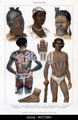 'Tatouage', 1800-1900. Artiste : Inconnu Banque D'Images