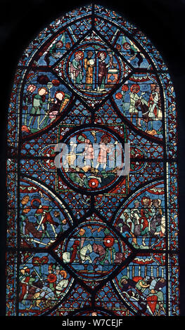 Fenêtre de Charlemagne, Cathédrale de Chartres, France, c1225. Artiste : Inconnu Banque D'Images