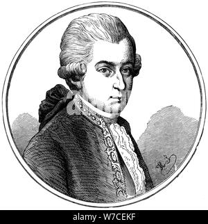 Portrait du compositeur Wolfgang Amadeus Mozart (1756-1791). Banque D'Images