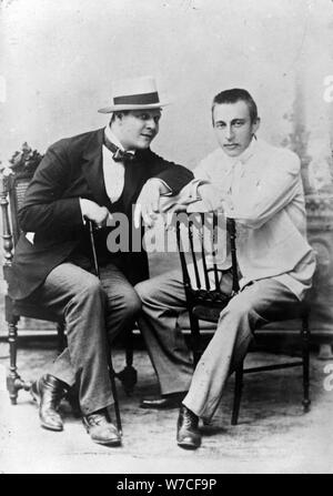 Serge Rachmaninov et Singer Feodor Chaliapine, fin 1890. Banque D'Images