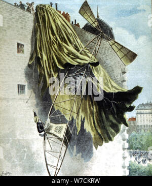 Alberto Santos-Dumont (1873-1932), aéronaute brésilien à la tentative infructueuse Deutsch Prix. Artiste : Inconnu Banque D'Images