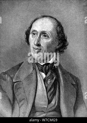 Hans Christian Andersen (1805-1875), l'auteur danois. Artiste : Inconnu Banque D'Images