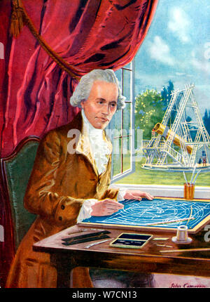 William Herschel (1738-1822) astronome anglais d'origine allemande. Artiste : Inconnu Banque D'Images