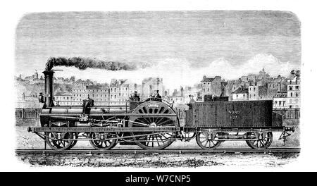 Locomotive à vapeur conçu en 1849 par l'ingénieur anglais Thomas Russell Crampton. Artiste : Inconnu Banque D'Images