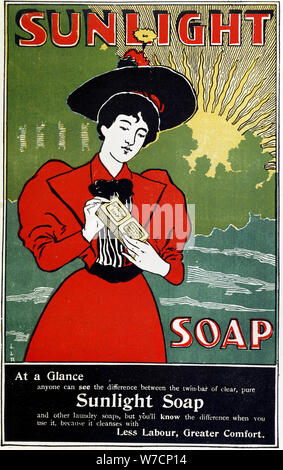 Publicité pour le soleil savon de ménage, c1890. Artiste : Inconnu Banque D'Images