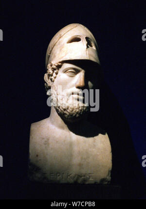 Portrait en buste de Perikles, homme d'État athénien (c490-429 BC), Romain, 2e siècle avant J.-C.. Artiste : Inconnu Banque D'Images