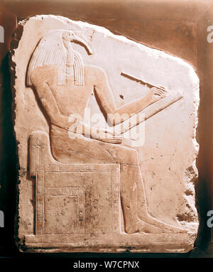 Thot, le dieu à tête d'ibis la lune, Ancient Egyptian, 5e et 6e dynastie (c.2498-2181 BC). Artiste : Inconnu Banque D'Images