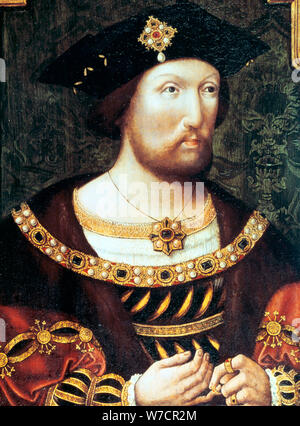 Henry VIII, roi d'Angleterre et l'Irlande, c1520. Artiste : Anon Banque D'Images