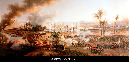 Bataille des Pyramides, l'Egypte, le 21 juillet 1798. Artiste : Louis François Lejeune Banque D'Images