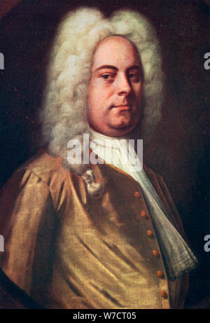 George Frideric Handel, (1685-1759), compositeur allemand, c1730s. Artiste : Balthasar Denner Banque D'Images