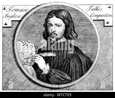 Thomas Tallis, (c1505-1585), organiste et compositeur anglais, 1700. Artiste : Niccolo Francesco Haym Banque D'Images