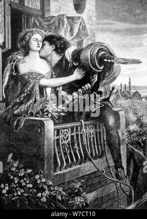 Scène de Roméo et Juliette de Shakespeare, c1860s. Artiste : Ford Madox Brown Banque D'Images