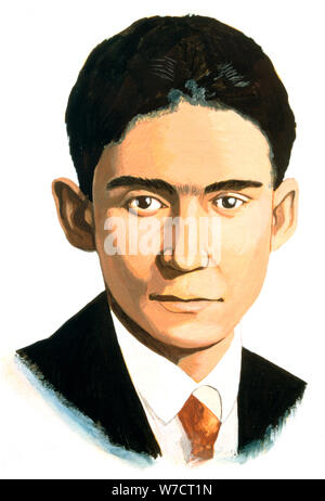 Franz Kafka, écrivain tchèque, au début du xxe siècle. Artiste : Inconnu Banque D'Images