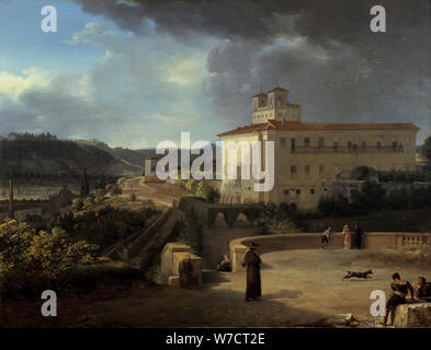 'Vue de la Villa Medicis, Rome, 1815. Artiste : Nicolas Antoine Taunay Banque D'Images