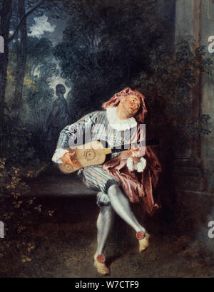 Ezzetin «', 1718-1720. Artiste : Jean-Antoine WATTEAU Banque D'Images