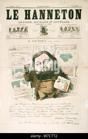 Gustave Courbet, peintre français, 1867. Artiste : Leonce Justin Alexandre Petit Banque D'Images