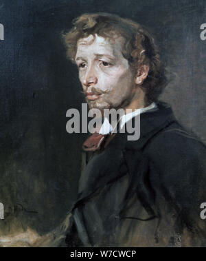 'Portrait d'un jeune homme', c1880. Artiste : Fritz Karl Hermann von Uhde Banque D'Images