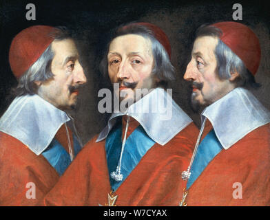 Le Cardinal de Richelieu, prélat et homme d'État français, c1642. Artiste : Philippe de Champaigne Banque D'Images