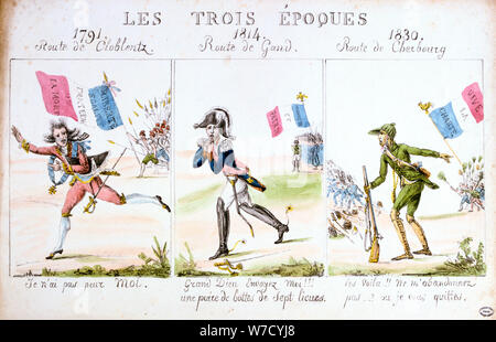 'Les trois epoques', révolution de 1830, Paris. Artiste : Inconnu Banque D'Images