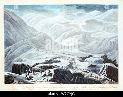 Traverser le Col Saint Bernard, 1800. Artiste : Anon Banque D'Images