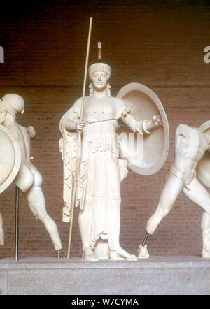 Athena d'une partie de l'Ouest fronton du Temple d'Aphaia, Egine, Grèce, C500 - 480 av. Artiste : Inconnu Banque D'Images