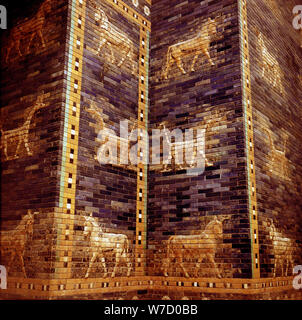 Détail de la porte d'Ishtar, Babylone, C604-C562 BC. Artiste : Inconnu Banque D'Images