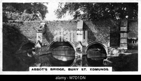 Abbot's Bridge, Bury St Edmunds, Suffolk, c1920s. Artiste : Inconnu Banque D'Images