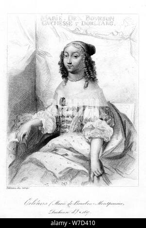 Anne Marie Louise d'Orléans, duchesse de Montpensier. Artiste : Inconnu Banque D'Images