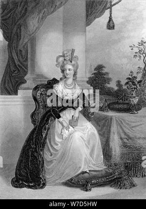 Marie Antoinette, Reine de France et de Navarre, c1840-1860.Artist : WH Mote Banque D'Images